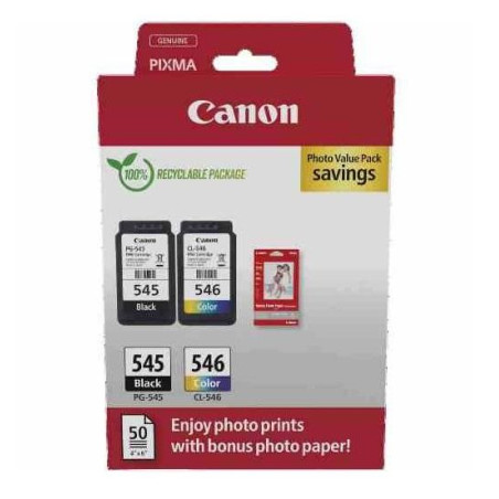 Cartuccia Originale Multipack Pg-545 + Cl-546 + 50 Fogli 10X15 (8287B008)