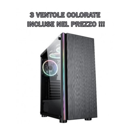 Case Gaming Tx-192-13 M-Atx Con 3 Ventole Colorate Incluse - No Alimentatore
