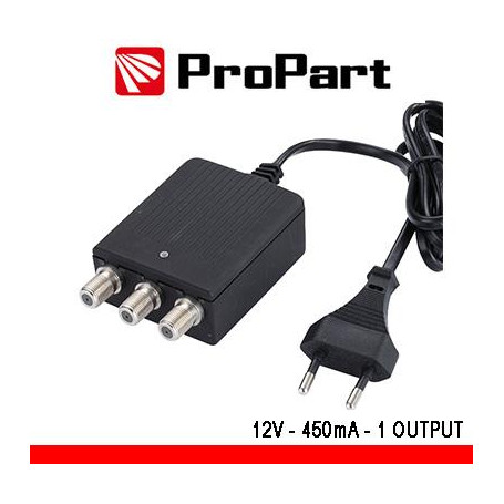 Alimentatore per amplificatori d'antennaTV 12V 450mA 2uscite