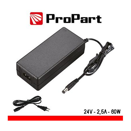 Alimentatore Switching tensione costante 24Vdc 2.5A (60W)