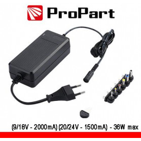 Alimentatore Universale Multi 9-24V 2000-1500mA 36W max