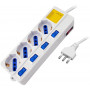 Multipresa 4pos bipasso/schuko spina16A +interr. multipli nuovo modello