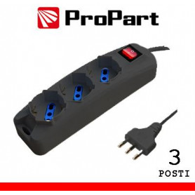 Multipresa 3pos bipasso/schuko spina16A +interr. NERA