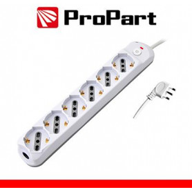 Multipresa 6pos bipasso/schuko + interrutt nuovo modello