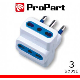 Adattatore triplo 3pos bipasso spina16A polybag