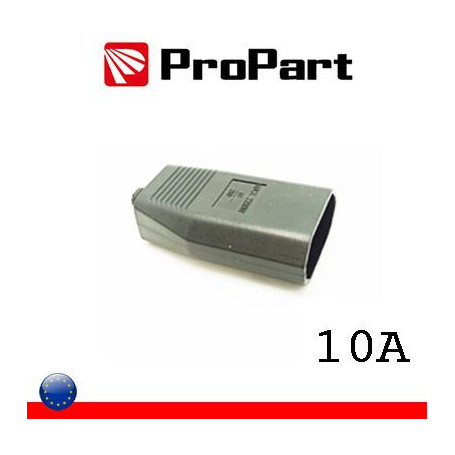 Presa 10A 2P nera polybag