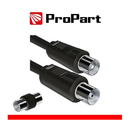 Cavo antenna TV IEC 2M SP-PR + ADATTAT. SP-SP NERO