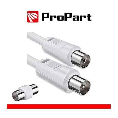 Cavo antenna TV IEC 2M SP-PR + ADATTAT. SP-SP BIANCO