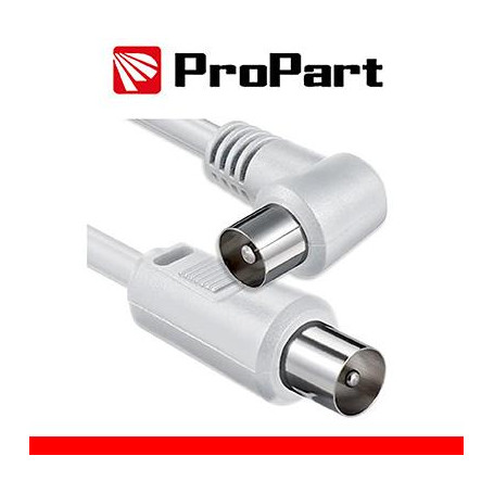 Cavo antenna TV IEC 2M SP dr. -SP 90° BIANCO