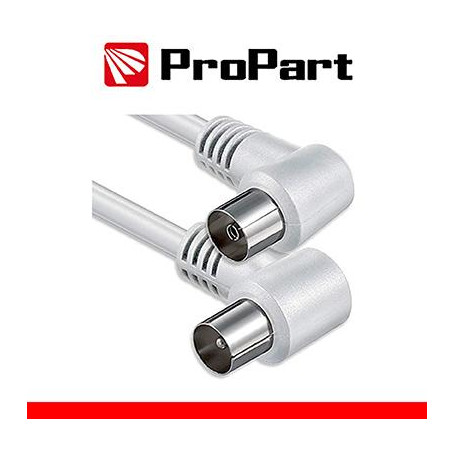 Cavo antenna TV IEC 5M SP-PR 90° BIANCO
