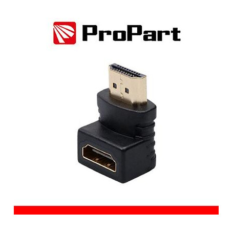 Adattatore Spina HDMI (19PIN) – Presa HDMI (19PIN) 90° dorat