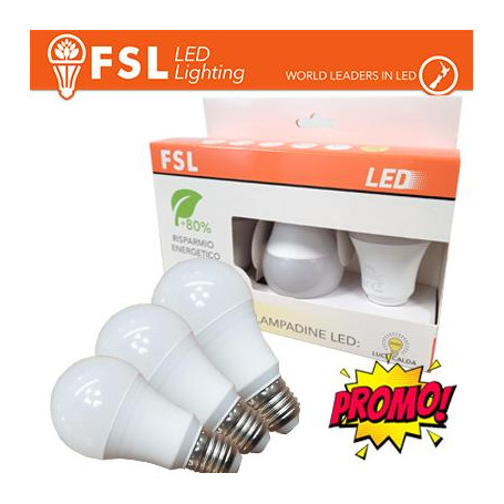 Lampada Goccia: Confezione PROMO 3PACK - 12W 4000K