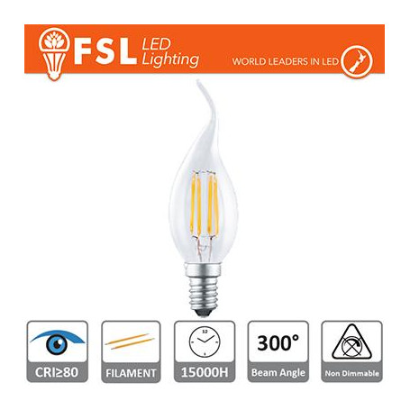 Lampada Filamento Colpo di Vento - 4W 4000K E14