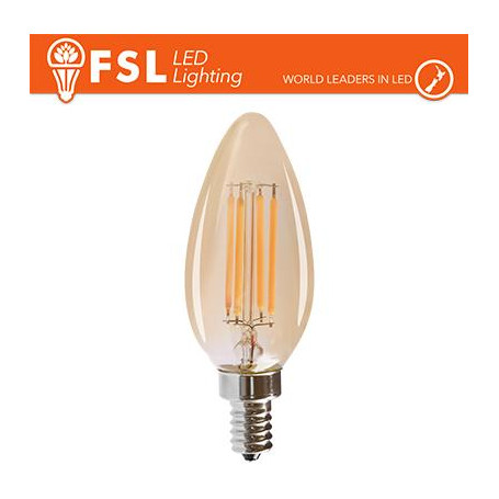 Lampada Oliva Filamento Ambra - 4W 2200K E14 330LM