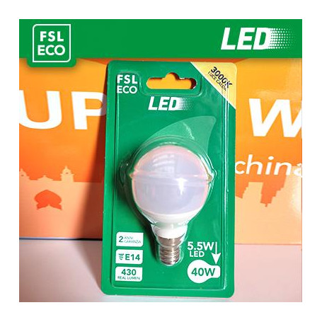 Lampada Sfera BLISTER - 5,5W 6500K E14 