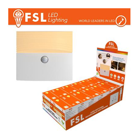 Luce notturna ricaricabile con sensore di movimento con espositore