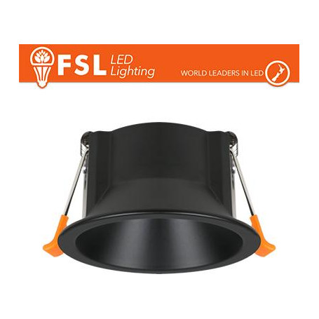 Ghiera fissa TONDA - Alluminio verniciato a polvere, foro 75mm NERA