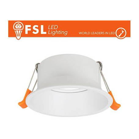 Ghiera orientabile TONDA - Alluminio verniciato a polvere, foro 83mm BIANCA