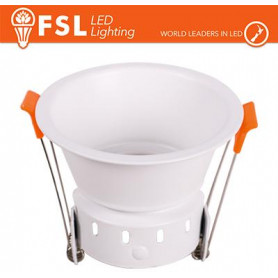 Ghiera fissa TONDA - Alluminio verniciato a polvere, foro 75mm BIANCA