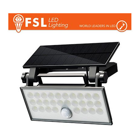 Faro da esterno solare con sensore di movimento 60w (6 led)