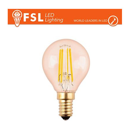 Lampada Sfera Filamento Ambra - 4W 2200K E14 330LM