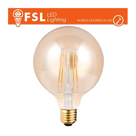 Lampada Globo Filamento Ambra Ø9,5cm - 6W 2200K E27 650LM