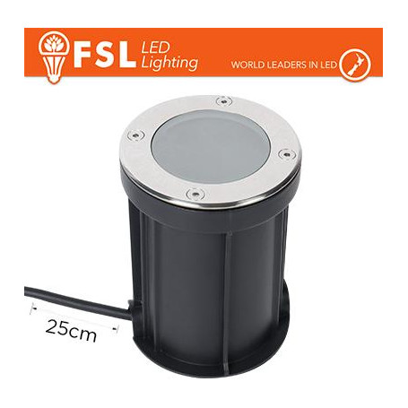 Faretto esterno carrabile calpestabile GU10 IP67 +25 cm cavo