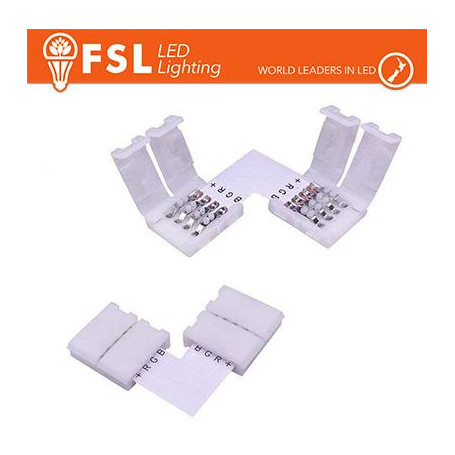 Connettore rapido L per strip 10mm LED RGB