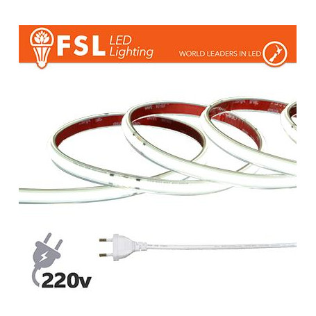 Striscia LED COB 20metri - IP65 6500K 220V 15W/m 1350lm/m+KIT tappo, colla, clip