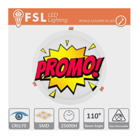Downlight LED IP20 3W 3000K 160LM 110° FORO:75mm