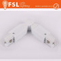 FSL Connettore Forma L con angolo regolabile per Binario Trifase - Colore BIANCO