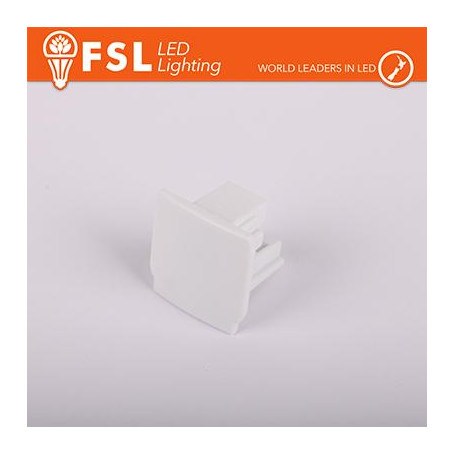 FSL Tappo di chiusura finale per binario trifase - colore BIANCO