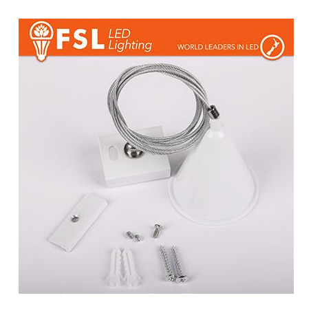 FSL Gancio di sospensione per binario trifase - colore BIANCO