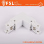 FSL Connettore Forma L destra per Binario Trifase - Colore BIANCO