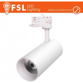 FSL Proiettore a Binario Trifase BIANCO - 3white 3000-4000-6500k, 30w, 3500lm