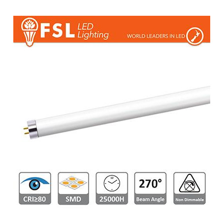 T5 LED Tubo Vetro - 12W 1000LM 4000K G5 PF0.5 Size:870x21mm