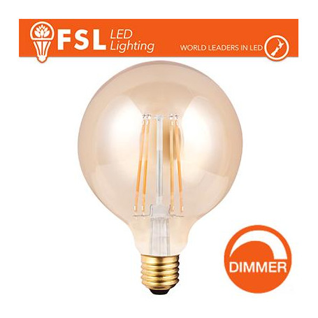 Lampada Globo Filamento Ambra Ø12,5cm - 8W E27 800LM DIMMER