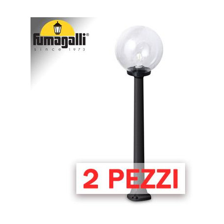 2x pezzi di GIAFFA/G250 NERO TRASP E27 LED 8,5W CCT 3WHITE - 100 cm