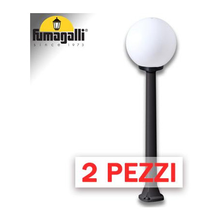 2x pezzi di GIAFFA/G250 NERO OPALE E27 LED 8,5W CCT 3WHITE - 100 cm