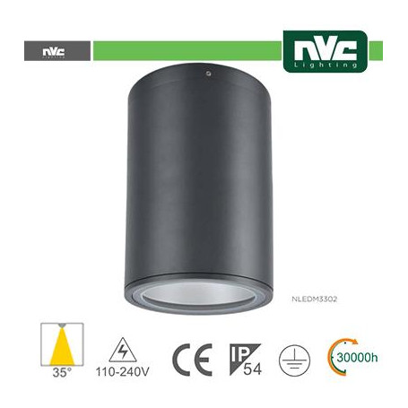 Downlight Sporgente IP54 - 12W 1080LM 3000K 35°