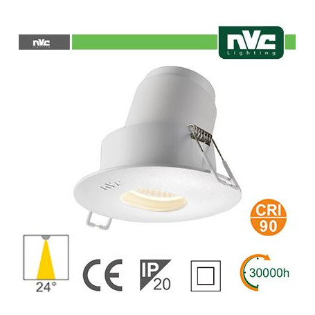 Faro direzionabile LED IP20 9W 3000K 700LM 24º FORO:95mm