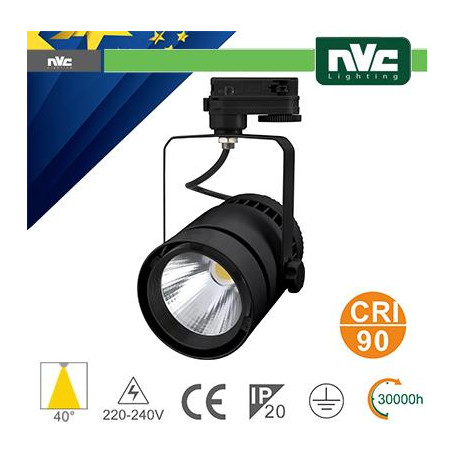 Proiettore a Binario Trifase - 50W 4000K 3000LM 40° CRI+90