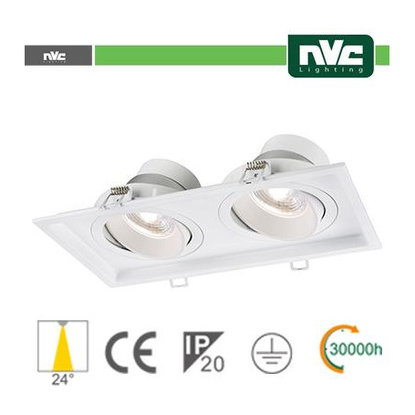 Incasso Multi lampada - 18w (2x9w) 3000k 1440lm 24°
