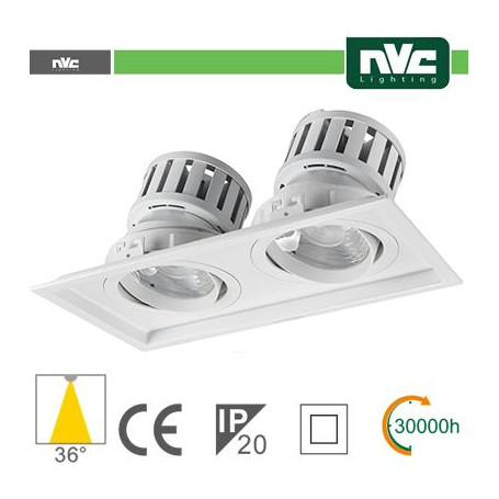 Incasso Multi lampada - 48w(2x24w) 3000k 4270lm 36° PF95