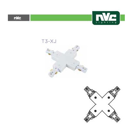 Connettore Forma  X  Binario Monofase - Colore Bianco