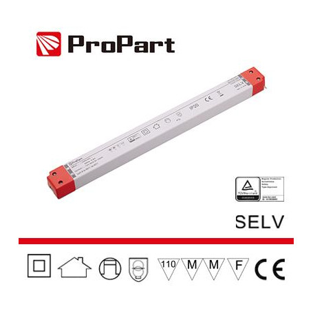 Alimentatore  SLIM: IP20 24V 100W 4.16A Size:320*30*19mm