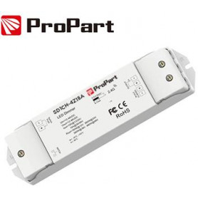 Ricevitore DIM + pulsante12/24V, 1CH*10A/15A 12-48VDC RF2.4G