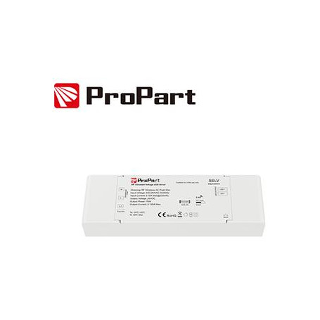 Alimentatore 1CH - 150W 24V RF Wireless, PUSH DIMMER