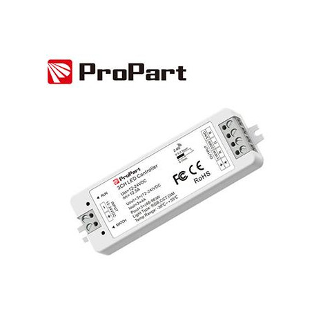 Ricevitore DIM RF 3 Canali - 12/24V DC, 4A/Canale
