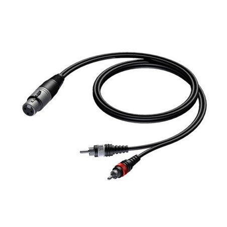 Cavo Audio Xlr Femmina / 2Xrca Maschio - 1.5Mt